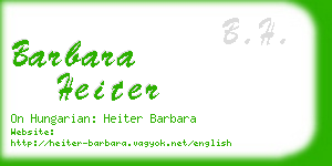 barbara heiter business card